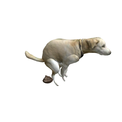 pooping dog i 3d scanned