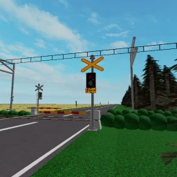 Finnish railroad crossing icon