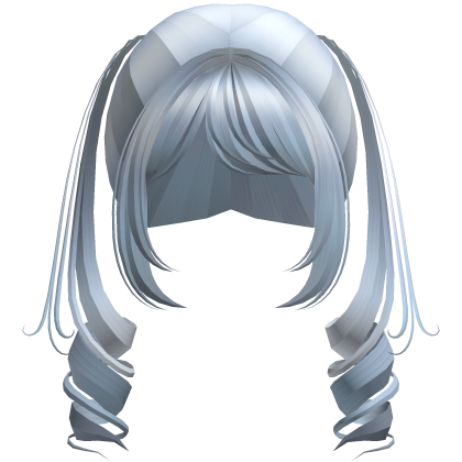 Cute Swirly Half-Up Pigtails (Sky Blue)