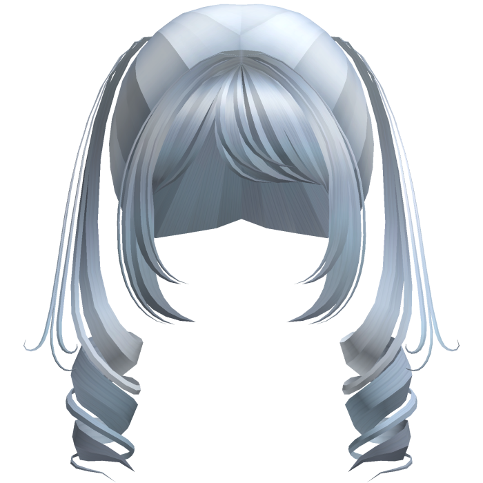 Cute Swirly Half-Up Pigtails (Sky Blue)