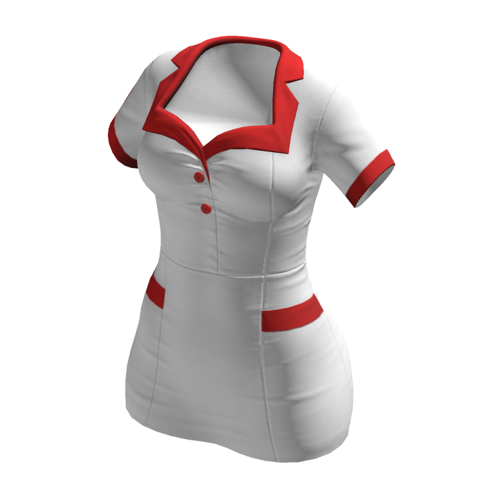 White Nurse Dress Halloween Uniform Costume Horror