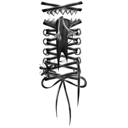 Black Creepycore Face Monster Stitches