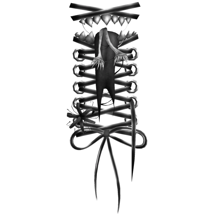 Black Creepycore Face Monster Stitches