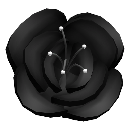 Black Rose Hair Flower Roblox item
