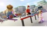 The Roblox skateboarders.