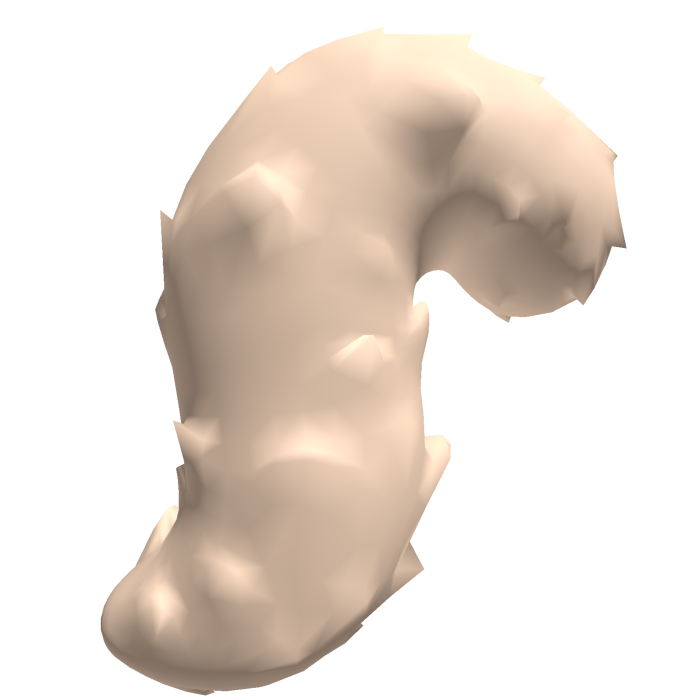 Cream Big Furry Tail