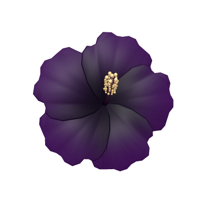 Summer Flower Hair in black and purple Roblox item