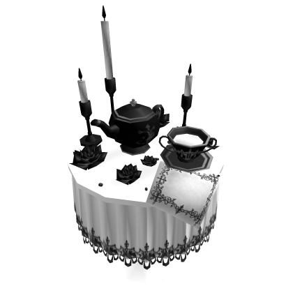 romantic black rosed tea table (x . x)