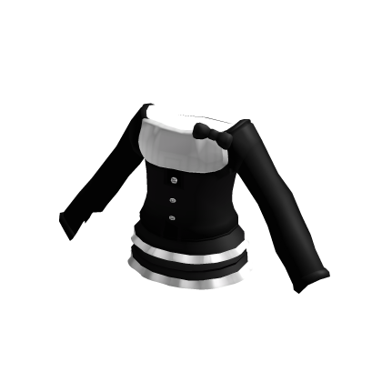 (black) doll long sleeved ruffle shirt with bow