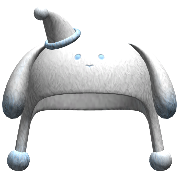 Kawaii Simple Plush Hood White&Blue