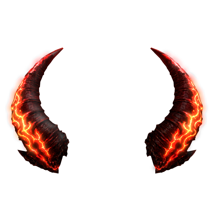 Glowing Lava Demon Horns
