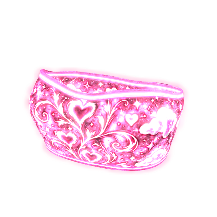 ✅🔴Glow✅🔴 Pink Emissive Heart Matching Tube Top