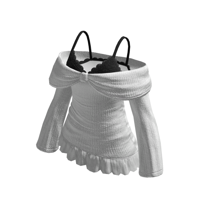 🍀Layered Bow Off-Shoulder(White)