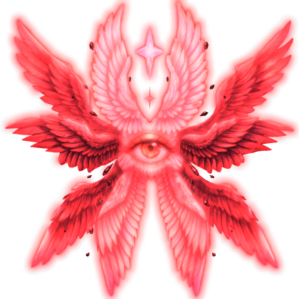 Glowing Archangel Seraphim Eye Wings - Red