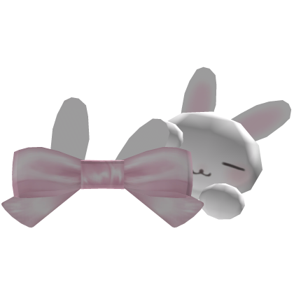 Ი𐑼 : cutest pink bow with bunny plushie