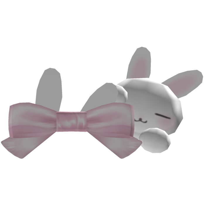 Ი𐑼 : cutest pink bow with bunny plushie