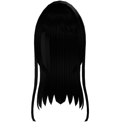 Long Shoujo Anime Girl Hair in Black Roblox item