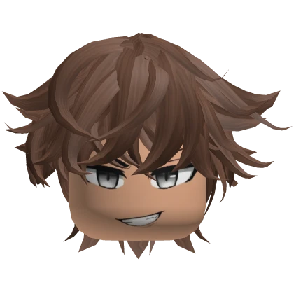 Fluffy Messy Smirk Boy Hair – Brown | Roblox Item - Rolimon's