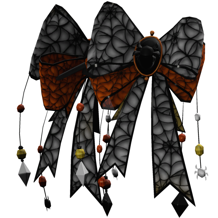 Gothic Candy Corn Halloween Spiderweb Hair Bows
