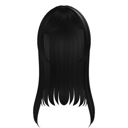 ♡ bangs wispy emo hair black Roblox item