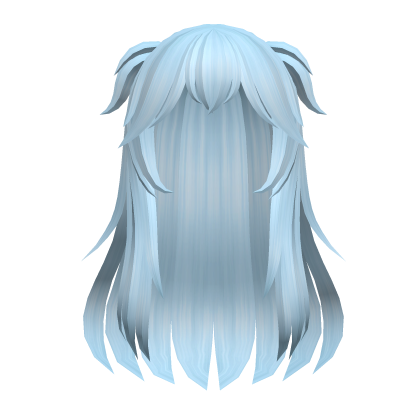 Roblox Item Messy Cute Blue Anime Hair