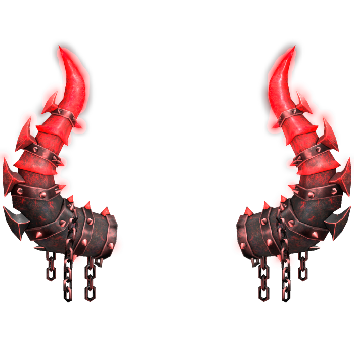 glowing red spike horns