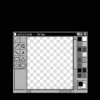 Dark Retro PC Art Paint Computer Window Background