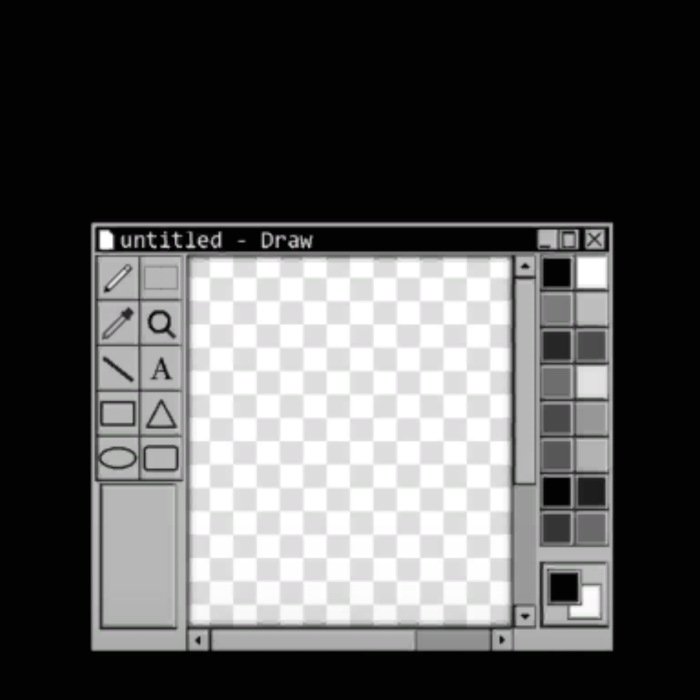 Dark Retro PC Art Paint Computer Window Background