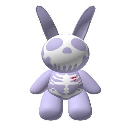 Giant Skeleton Bunny Backpack Lilac