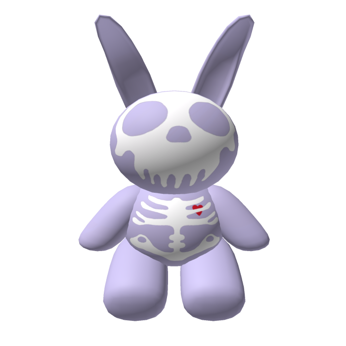 Giant Skeleton Bunny Backpack Lilac