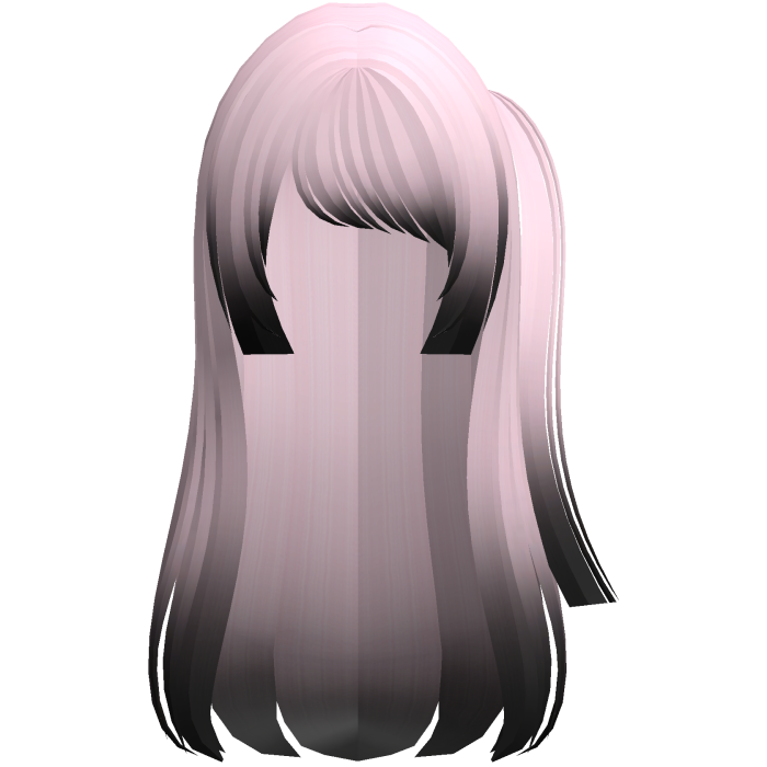 emo moe hime long hair w side pony pink black