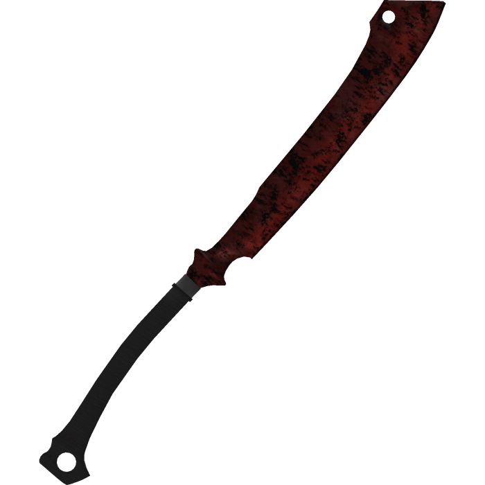 Rusty Horror Machete Cleaver Red & Black