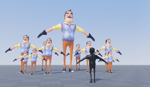 just a normal hello neighbor testing game