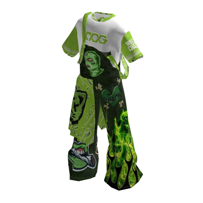 MOG - Green Denim Overall