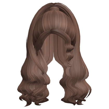 Wavy Half up Ponytail in Milktea Brown Roblox item