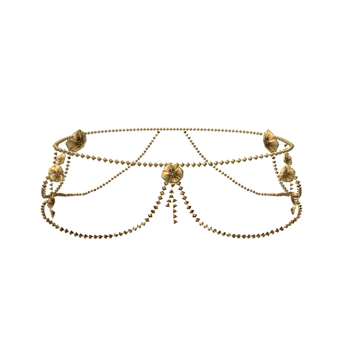 Gold Crystal Charm Waist Chain