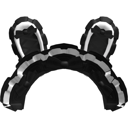 ♡ kawaii oversized ruffled black bunny ears Roblox item