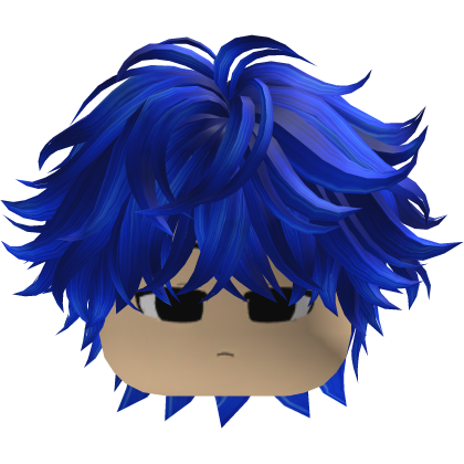Garoto Emo Fofo Hair Bagunçado Azul Roblox item