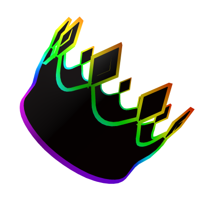Cartoony Rainbow Crown Roblox item