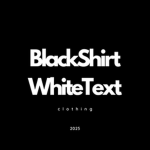 Black-Shirt-White-Text Clothing