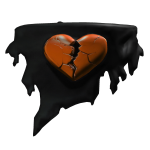 🧡Bandana of Amber Orange Broken Heart🧡