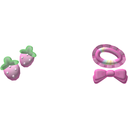 ♡ :  cutesy pink strawberry clips 