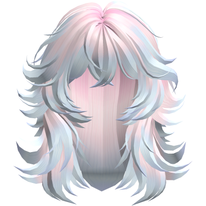Messy Grunge Layered Wolf Cut Pink & Blue Gradient Roblox item