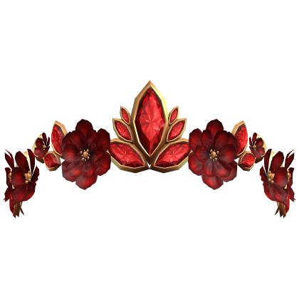 Secret Floral Fairy Tiara - Red/Gold Roblox item