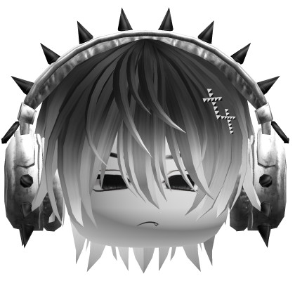 Boy Hair W/ Punk Headphones Black&White V2