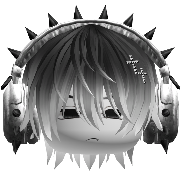 Boy Hair W/ Punk Headphones Black&White V2