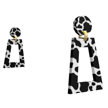 Retro Cow Earrings