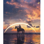 Horse riding group.