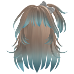 Blonde and Blue Hair with Bow