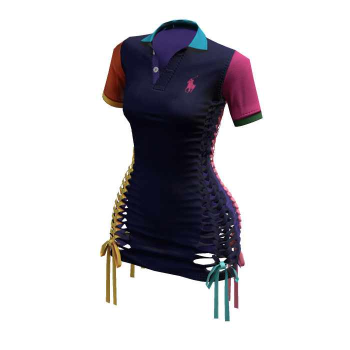 Braided Cutout Polo Dress (Toy)